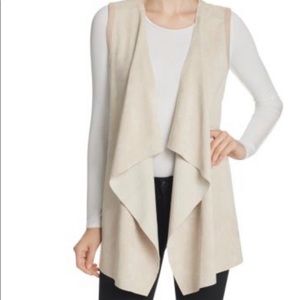 Calvin Klein draped faux suede vest